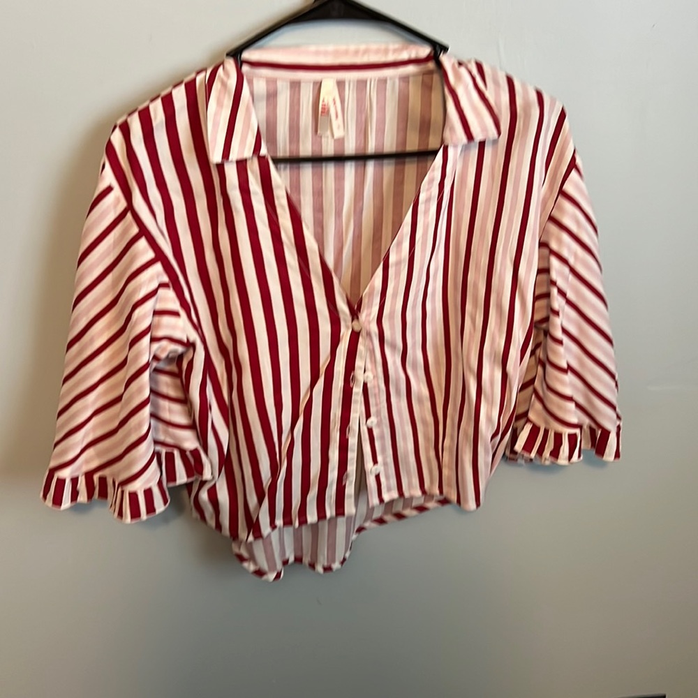 Red and pink crop top